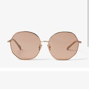 Jimmy Choo -oversized Copper Gold Sunglasses with Glitter